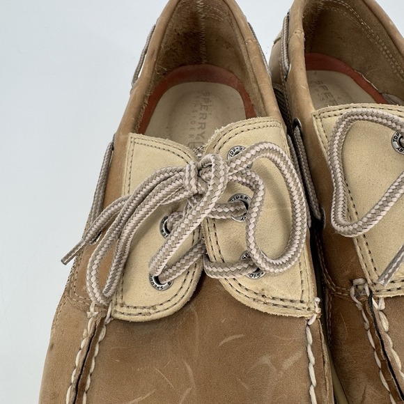 Sperry Billfish Mens 13 M Boat Shoes Brown Leather Classic Slip On Casual - Picture 3 of 9